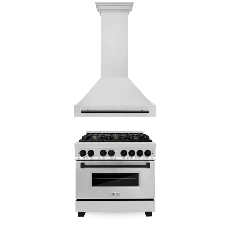 ZLINE 2AKP-RARH36-MB Autograph Edition 36 in. Appliance Package in Stainless Steel