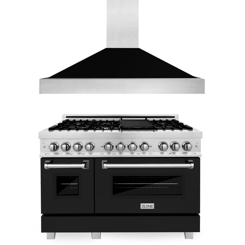 ZLINE 2KP-RASBLMRH48 48 in. Appliance Package in Satin Stainless Steel