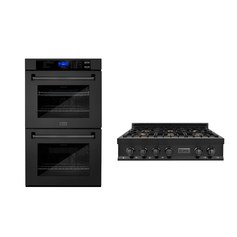 ZLINE 2KP-RTBAWD36 36 in. Appliance Package in Black Stainless Steel