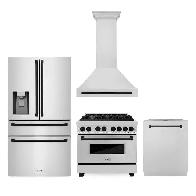 ZLINE 4AKPR-RARHDWM36-MB Autograph Edition 36 in. Appliance Package in Stainless Steel
