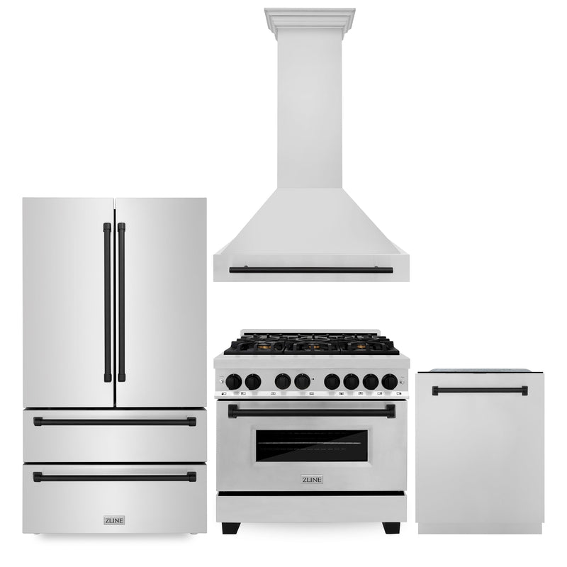 ZLINE 4KAPR-RARHDWM36-MB Autograph Edition 36 in. Appliance Package in Stainless Steel