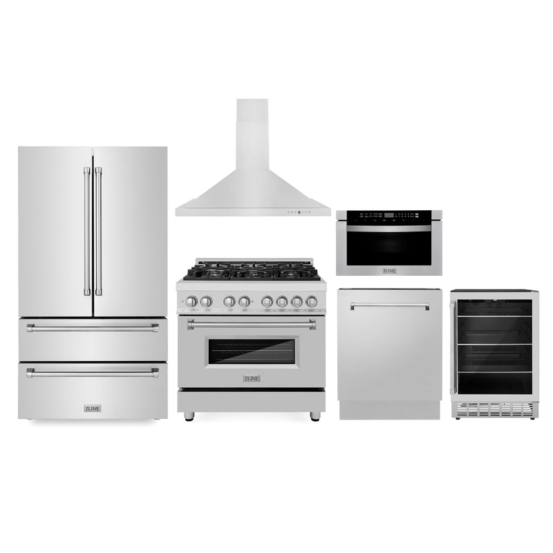 ZLINE 36 in. Appliance Package in Stainless Steel