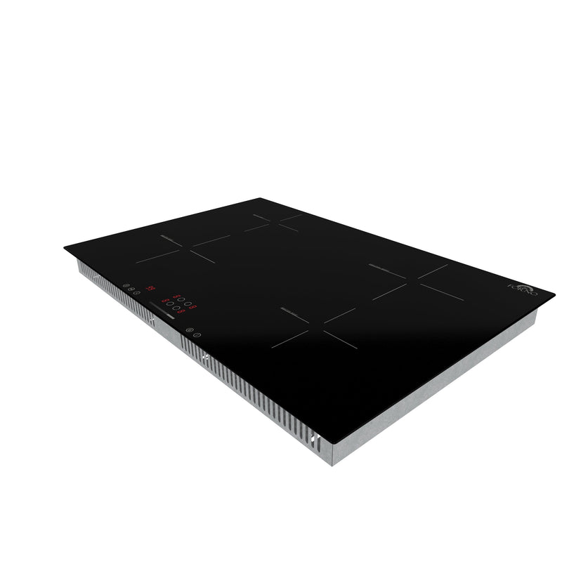 Forno Parco 30-Inch Induction Cooktop, 4 Zones, 7,200W Total Power, Touch Control, 9 Power Levels, Booster Function Forno