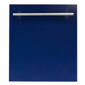 ZLINE 24" Dishwasher Panel in Blue Gloss with Modern Handle (DP-BG-H-24)