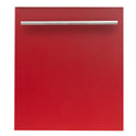 ZLINE 24" Dishwasher Panel in Red Matte with Modern Handle (DP-RM-H-24)
