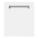 ZLINE 24" Dishwasher Panel in White Matte with Traditional Handle (DP-WM-24)