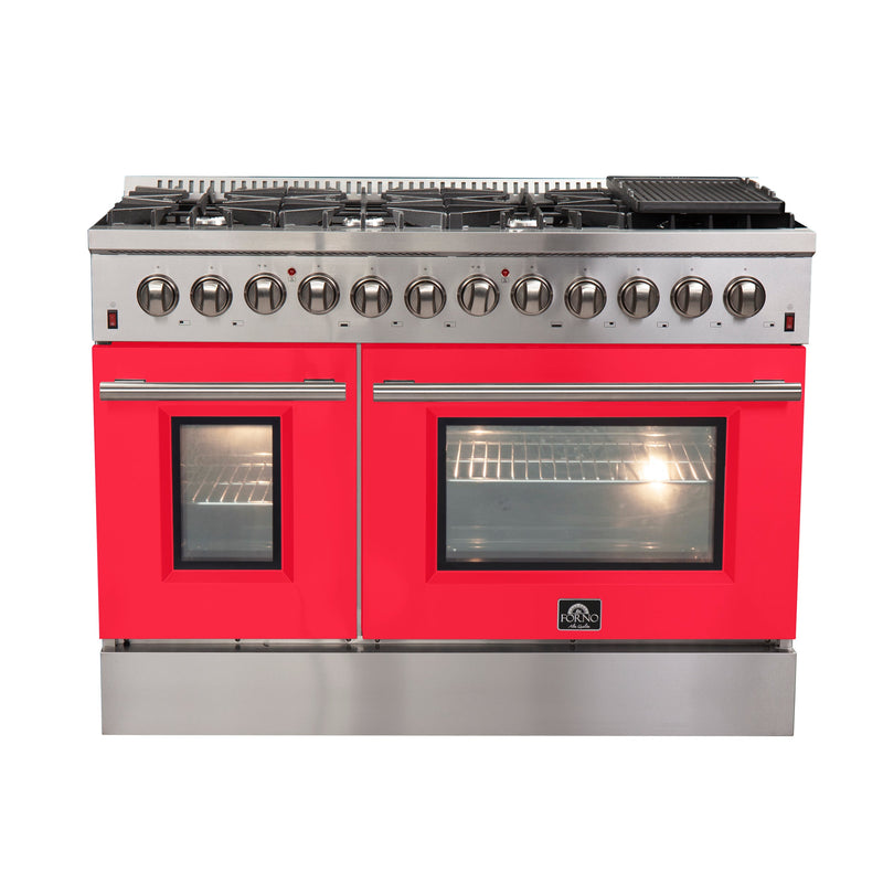 Forno FFSGS6156-48RED Galiano 48 in. Dual Fuel Range