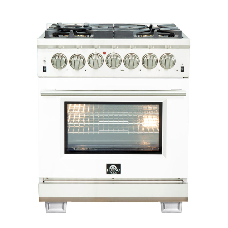 Forno FFSGS6187-30WHT Capriasca 30 in. Dual Fuel Range in White