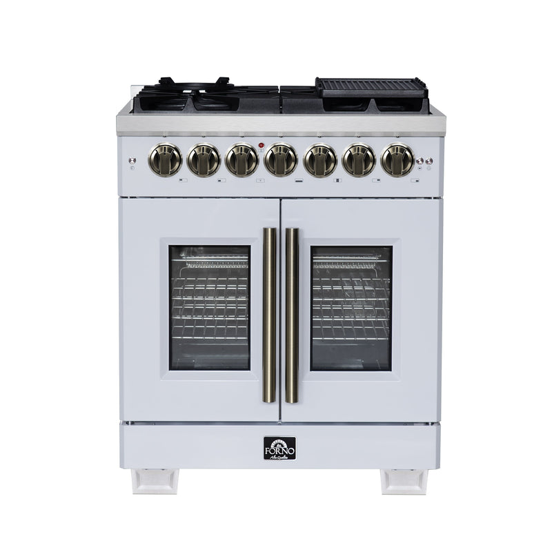 Forno FFSGS6387-30WHT Capriasca 30 in. Dual Fuel Range in White