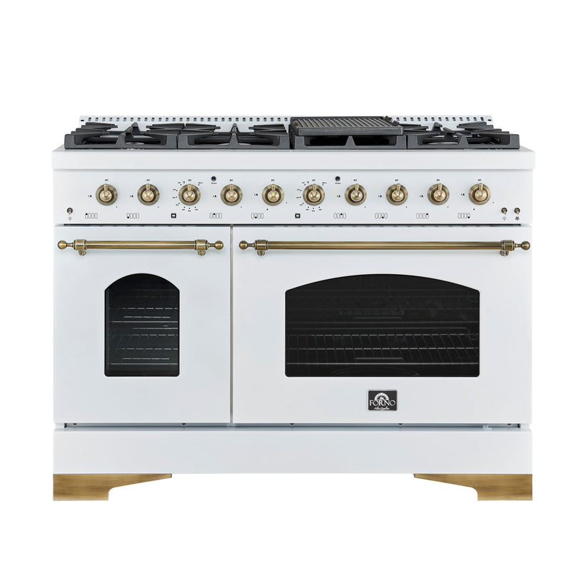 Forno FFSGS6113-48WHT 48 in. Dual Fuel Range in White