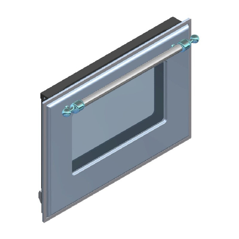 ILVE Parts EG9622001001420 Complete Triple Glass Door Kit for 60 inch Range UOV 60 E3 (Glossy Black, Copper Trim)