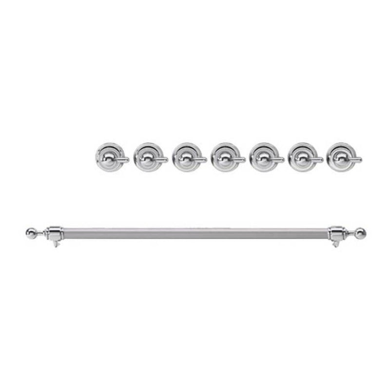 ILVE Chrome Knobs and Handle Bundle for 30 inch Nostalgie Dual Fuel