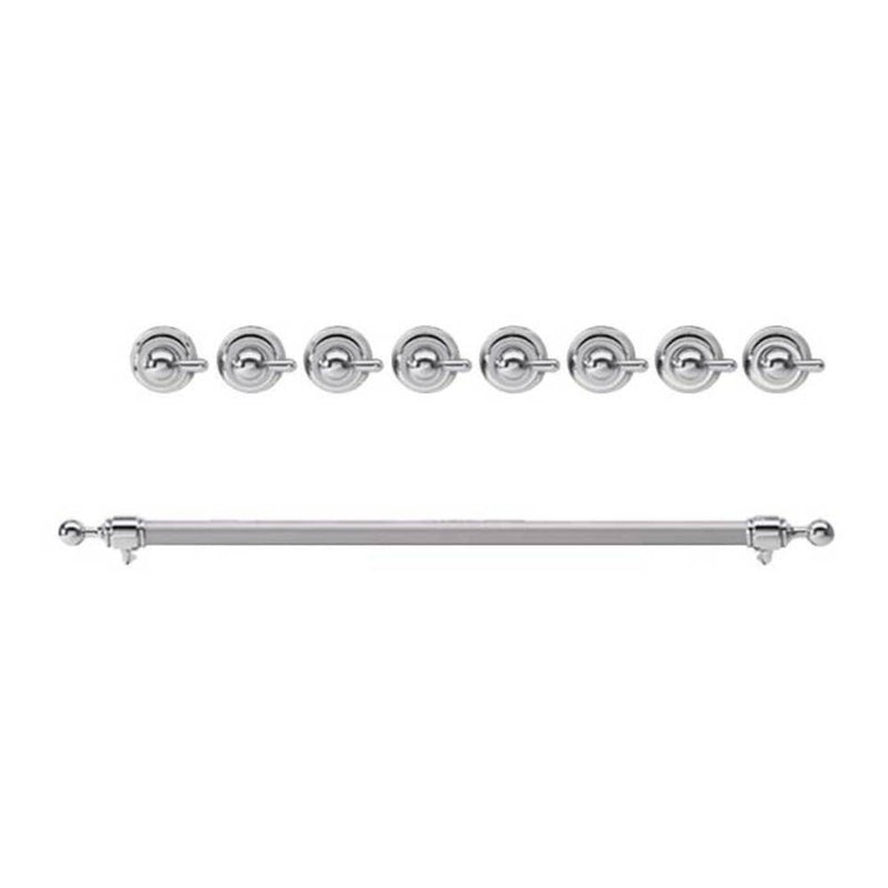 ILVE Chrome Knobs and Handle Bundle for 36 inch Nostalgie Dual Fuel