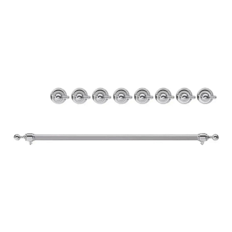 ILVE Chrome Knobs and Handle Bundle for 36 inch Nostalgie Induction