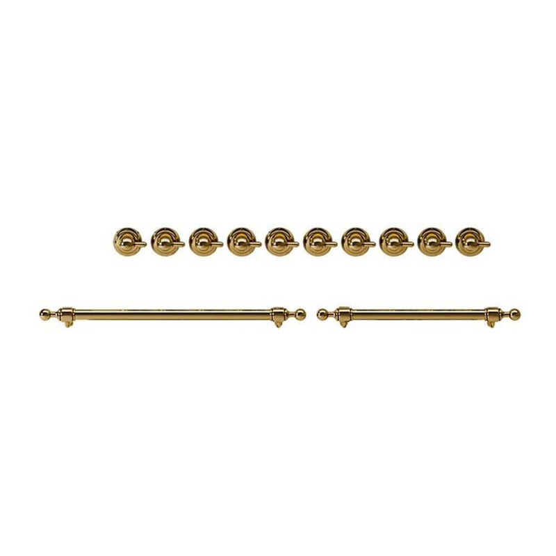 ILVE Brass Knobs and Handles Bundle for 40 inch Nostalgie Dual Fuel
