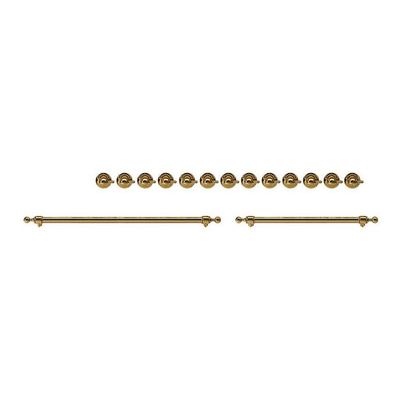 ILVE Brass Knobs and Handles Bundle for 60 inch Nostalgie Dual Fuel with Griddle