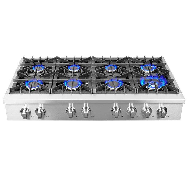 Forno FCTGS5737-48 Alta Qualita 48 in. Gas Rangetop in Stainless Steel