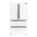 Forno Moena Espresso 36-Inch White French Door Refrigerator, 19.2 Cu. Ft., Frost-Free, Automatic Ice Maker, ENERGY STAR Certified