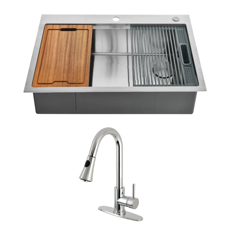 Kingston Brass 30 in. Kitchen Sink in Stainless Steel