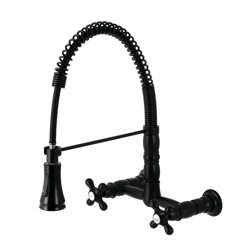 Kingston Brass GS1240AX Heritage Kitchen Faucet in Matte Black