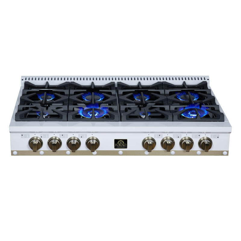 Forno FCTGS5799-48CPWHT 48 in. Gas Cooktop in White