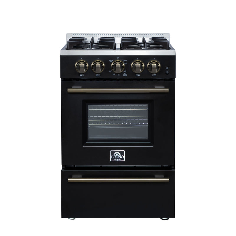 Forno FFSGS6272-24BLK 24 in. Gas Range in Black