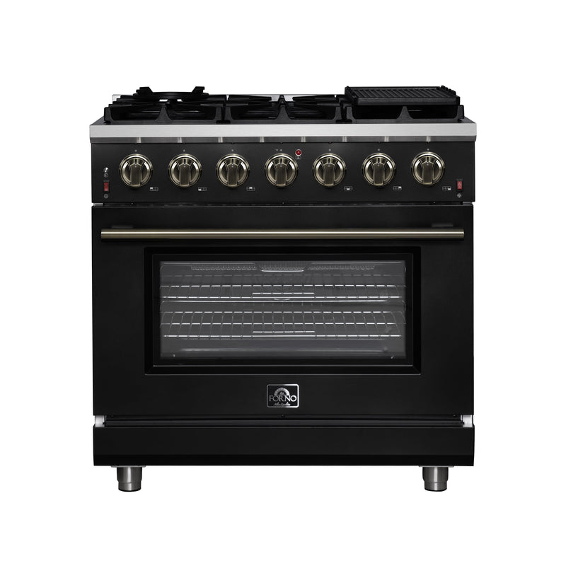 Forno FFSGS6239-36BLK 36 in. Gas Range in Black