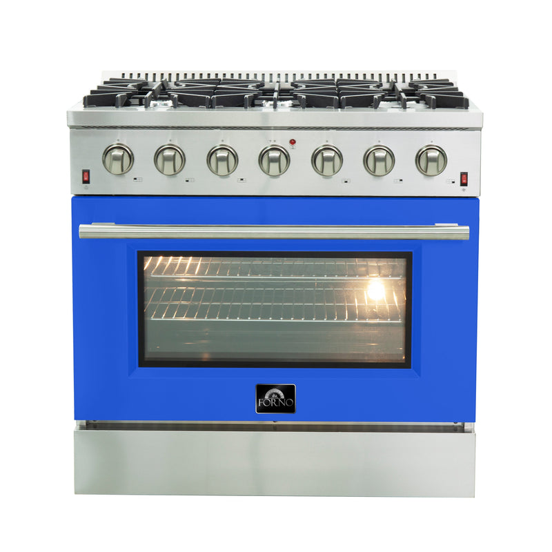 Forno FFSGS6244-36BLU Galiano 36 in. Gas Range in Stainless Steel