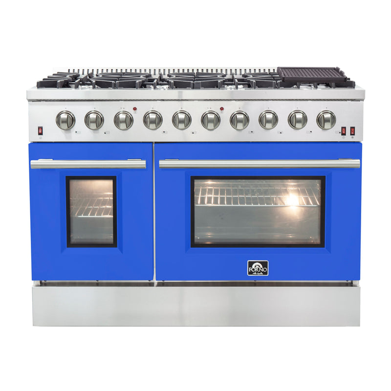Forno FFSGS6244-48BLU Galiano 48 in. Gas Range in Stainless Steel