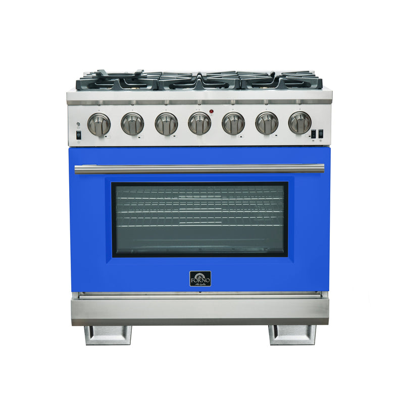 Forno FFSGS6260-36BLU Capriasca 36 in. Gas Range in Stainless Steel