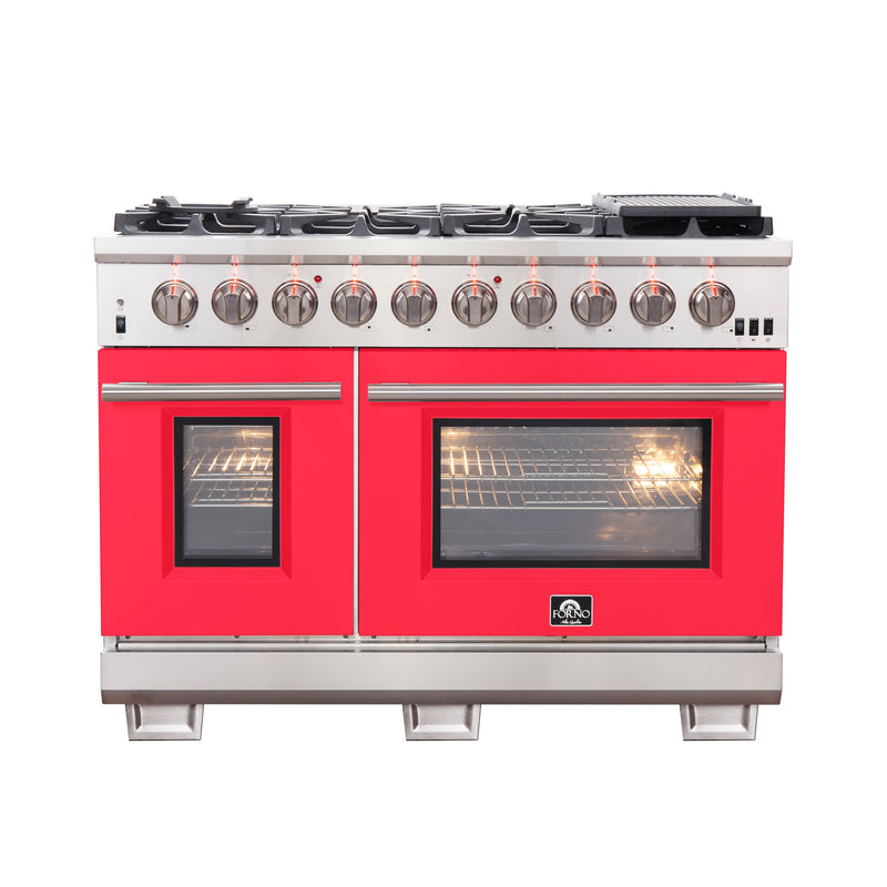 Forno FFSGS6260-48RED Capriasca 48 in. Gas Range in Stainless Steel
