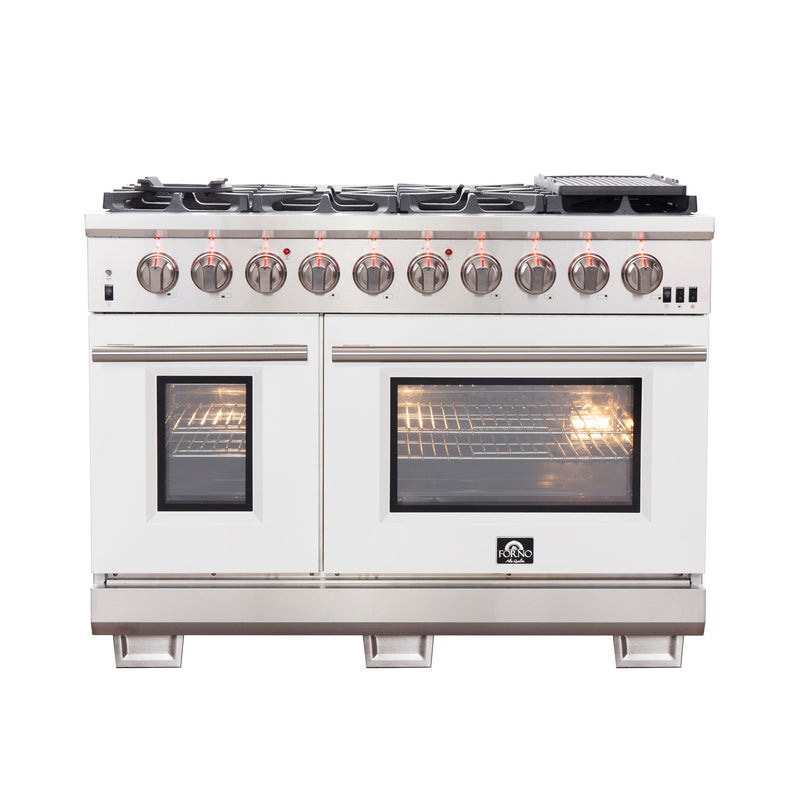 Forno FFSGS6260-48WHT Capriasca 48 in. Gas Range in Stainless Steel