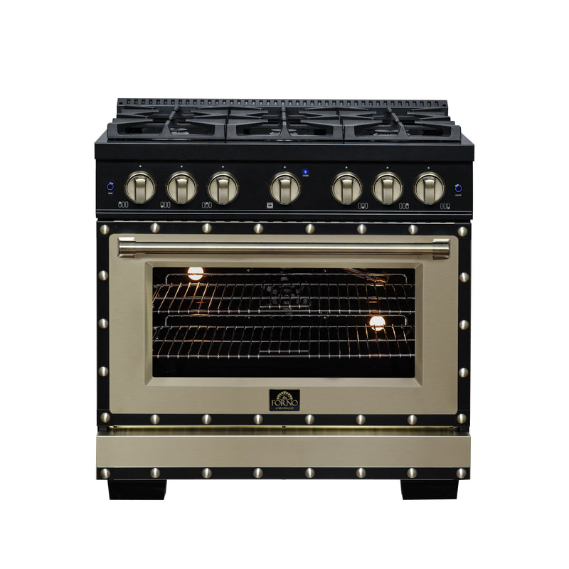 Forno FFSGS6299-36CPBLK 36 in. Gas Range in Black