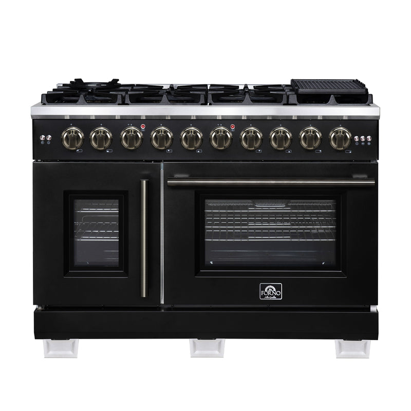 Forno FFSGS6460-48BLK Capriasca 48 in. Gas Range in Black