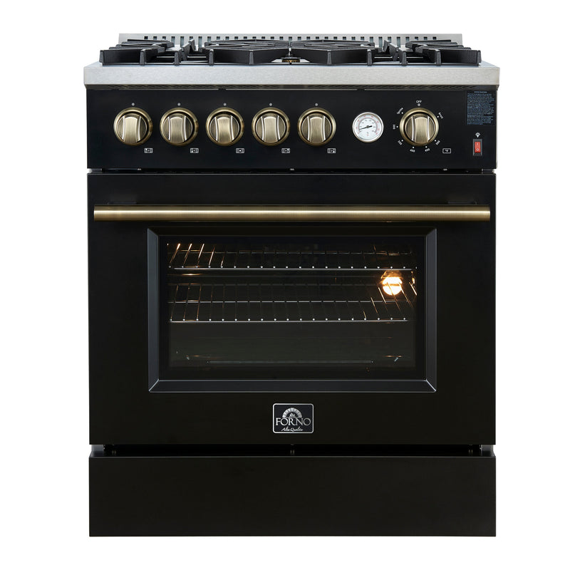 Forno FFSGS6274-30BLK 30 in. Gas Range in Black