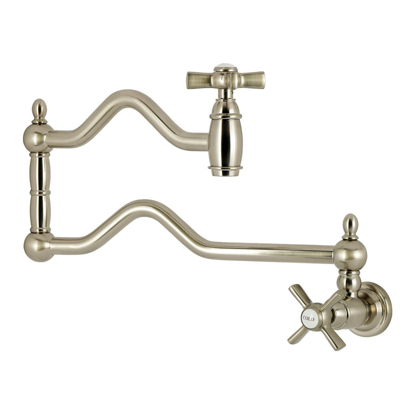 Kingston Brass KS2108ZX Tulare Pot Filler in Brushed Nickel