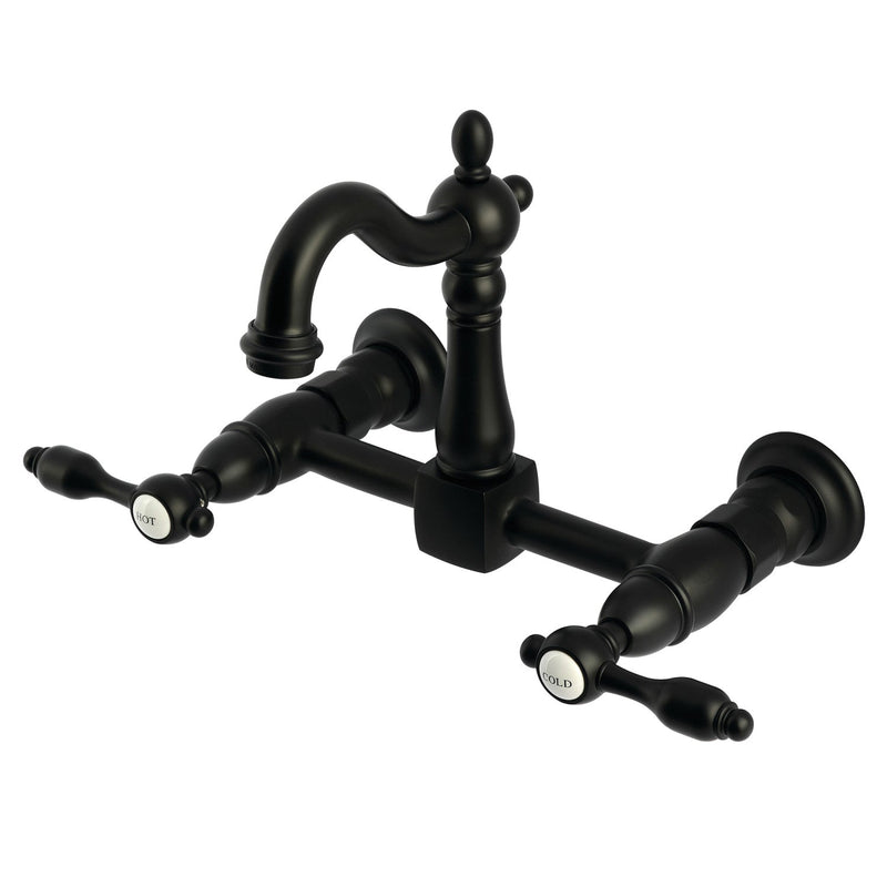 Kingston Brass KS2440TAL Heirloom Kitchen Faucet in Matte Black