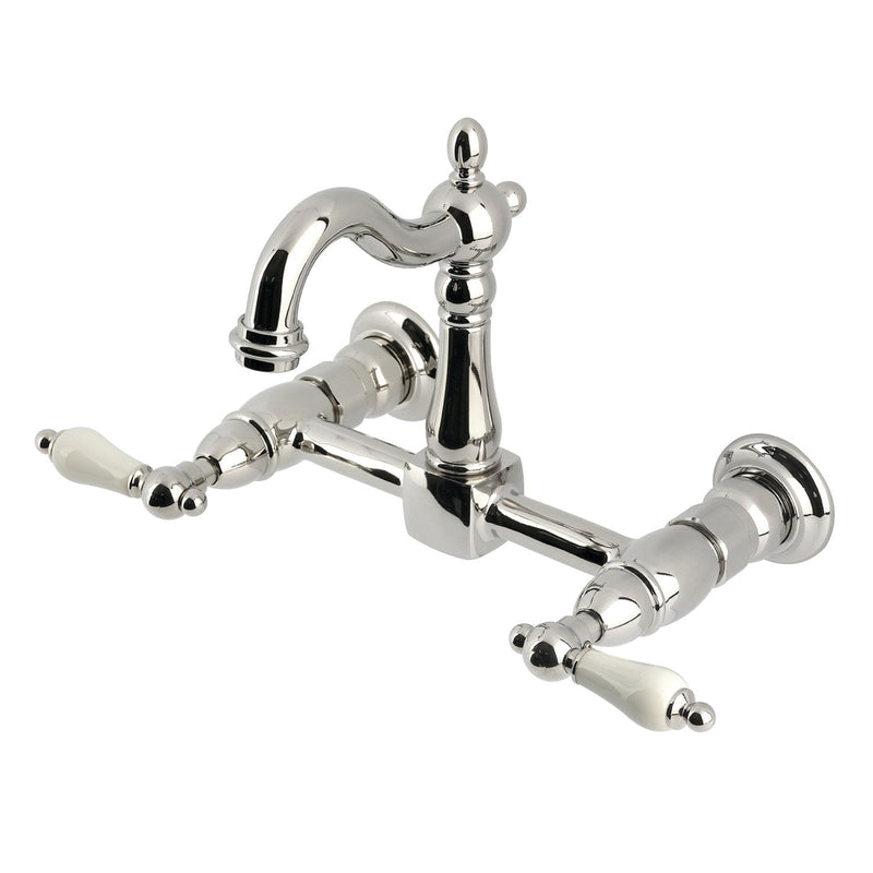Kingston Brass KS2446PL Heritage Kitchen Faucet in Polished Nickel