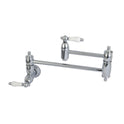 Kingston Heirloom KS3101PL - Restoration Two-Handle 1-Hole Wall Mount Pot Filler Faucet, Polished Chrome
