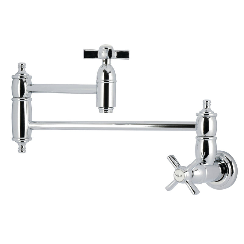 Kingston Brass KS3101ZX Tulare Pot Filler in Polished Chrome