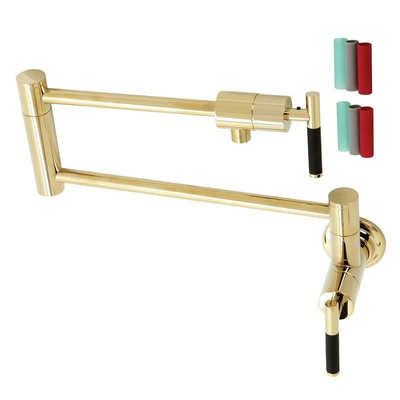 Kingston Brass KS4102CKL Pot Filler in Polished Brass