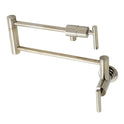 Kingston Sona KS4106CML - Manhattan Two-Handle 1-Hole Wall Mount Pot Filler Faucet, Polished Nickel