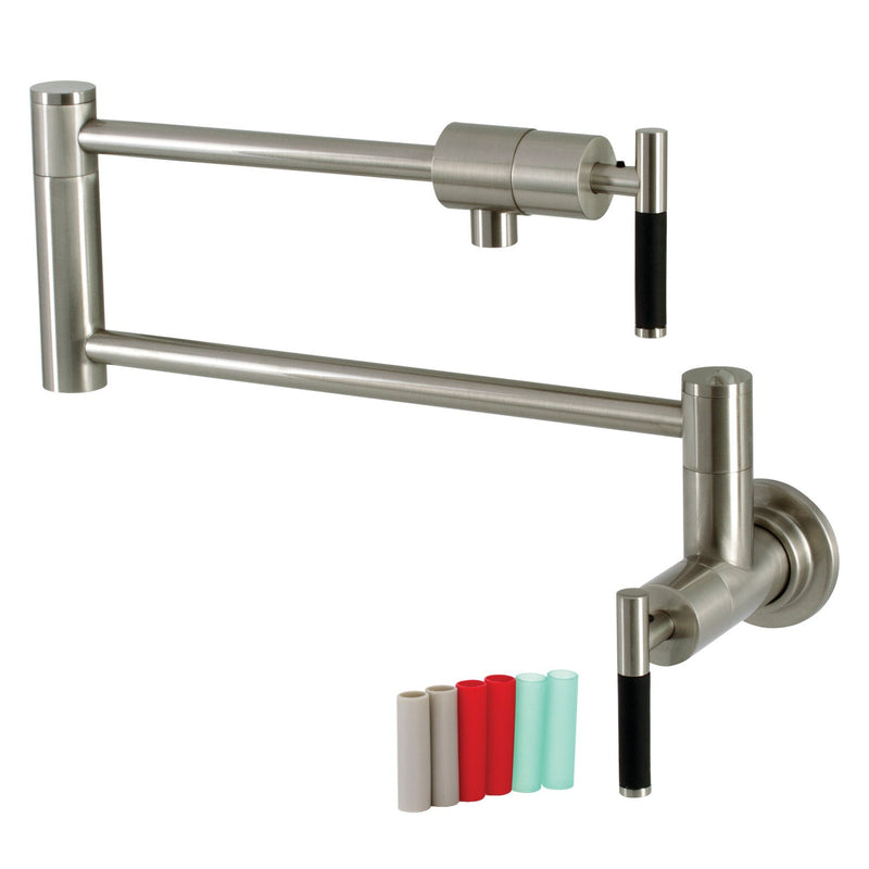 Kingston Brass KS4108CKL Pot Filler in Brushed Nickel