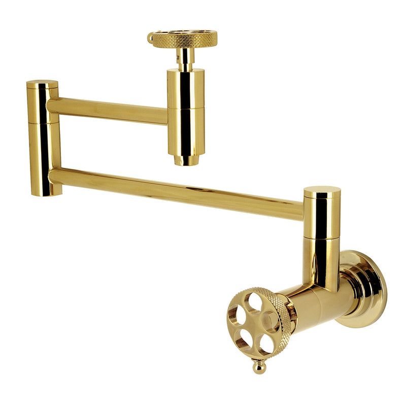 Kingston Brass KS8102RKX Pot Filler in Polished Brass