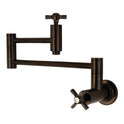 Kingston Sona KS8105ZX - Millennium Two-Handle 1-Hole Wall Mount Pot Filler Faucet, Oil Rubbed Bronze
