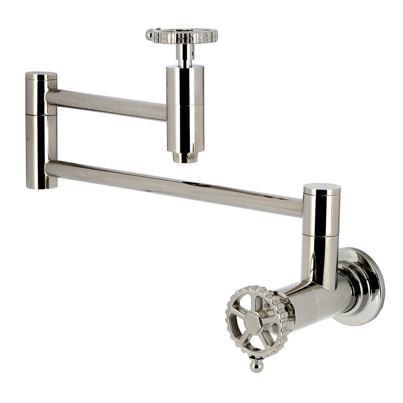Kingston Brass KS8106CG Pot Filler in Polished Nickel