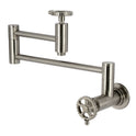 Kingston Sona KS8108CG - Fuller Two-Handle 1-Hole Wall Mount Pot Filler Faucet, Brushed Nickel