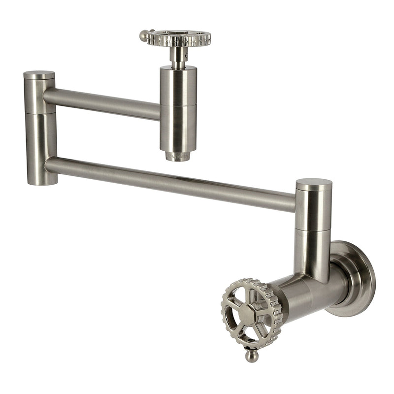Kingston Brass KS8108CG Pot Filler in Brushed Nickel