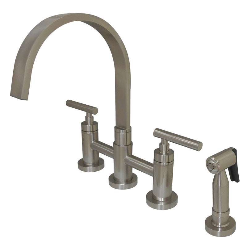 Kingston Brass KS8268CMLBS Kitchen Faucet in Brushed Nickel
