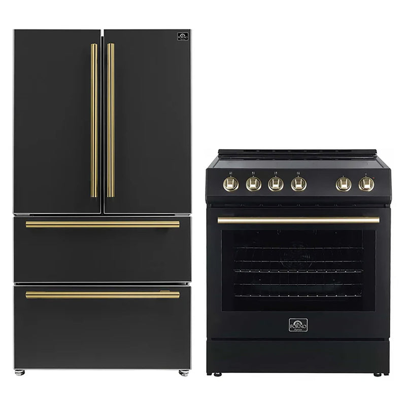Forno FBDL-003-13US 30 in. Appliance Package in Black